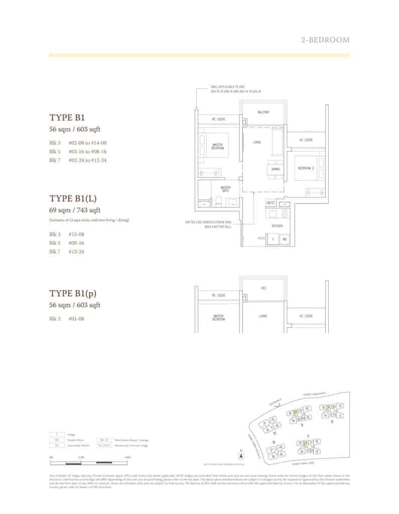 The Botany At Dairy Farm Floor Plan Type B1 2 Bedroom
