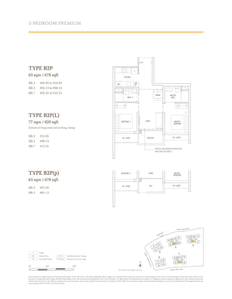 The Botany At Dairy Farm Floor Plan Type B2P 2 Bedroom Premium