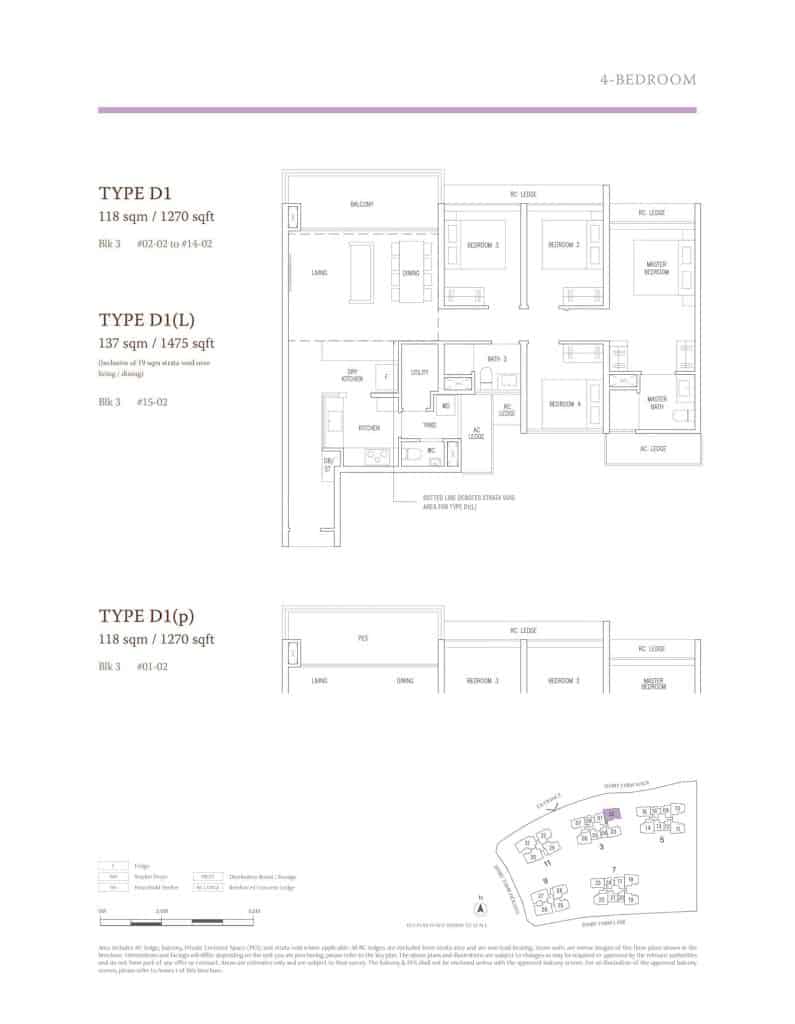 The Botany At Dairy Farm Floor Plan Type D1 4 Bedroom