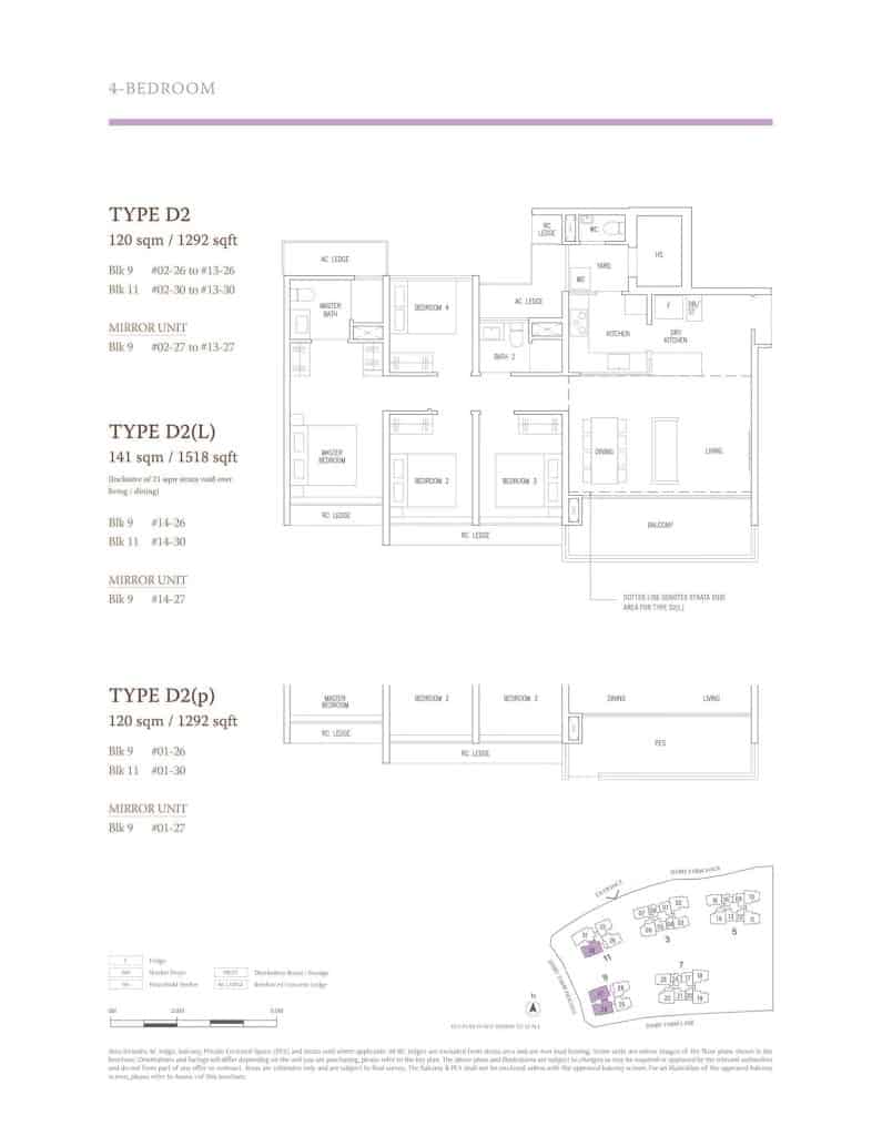 The Botany At Dairy Farm Floor Plan Type D2 4 Bedroom